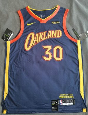 Golden State Warriors 30 Curry 2021 City Edition Jersey player version